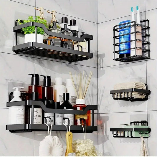 Adhesive Shower Caddy No Drilling Rustproof Stainless Steel