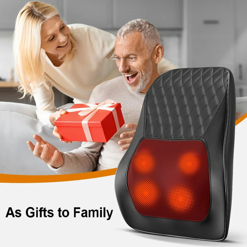 Neck Pillow Massager with 3 Speed Vibration and Heating Function