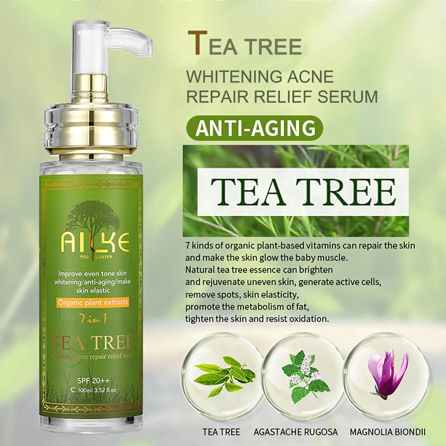 Ailke Face and Body Whitening Serum Hydration Moisturizing Dark Spots Remover Skin Glowing Wrinkle Treatment 100ML