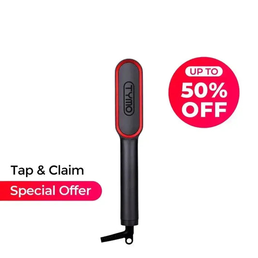 TYMO Ring Plus Hair Straightener Comb with Brush and Comfort Features Negative Ionic Hair Waver Salon Grade