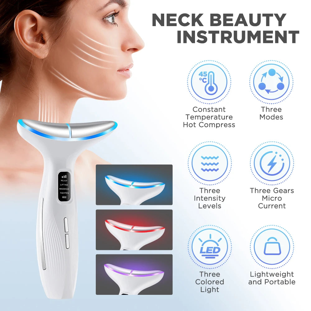 Electric Beauty Device Neck Face Lifting Machine Portable Mini Facial Massager
