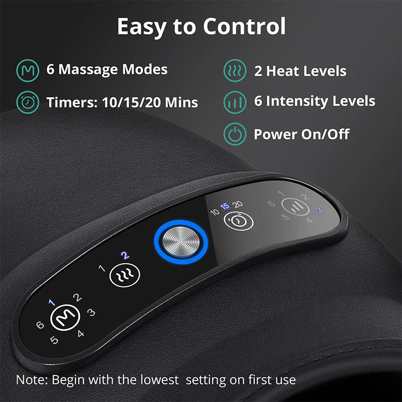 Wireless Electric Hand Massager with Air Compression and Hot Compress for Palm Acupoint Relaxation and Muscle Relief