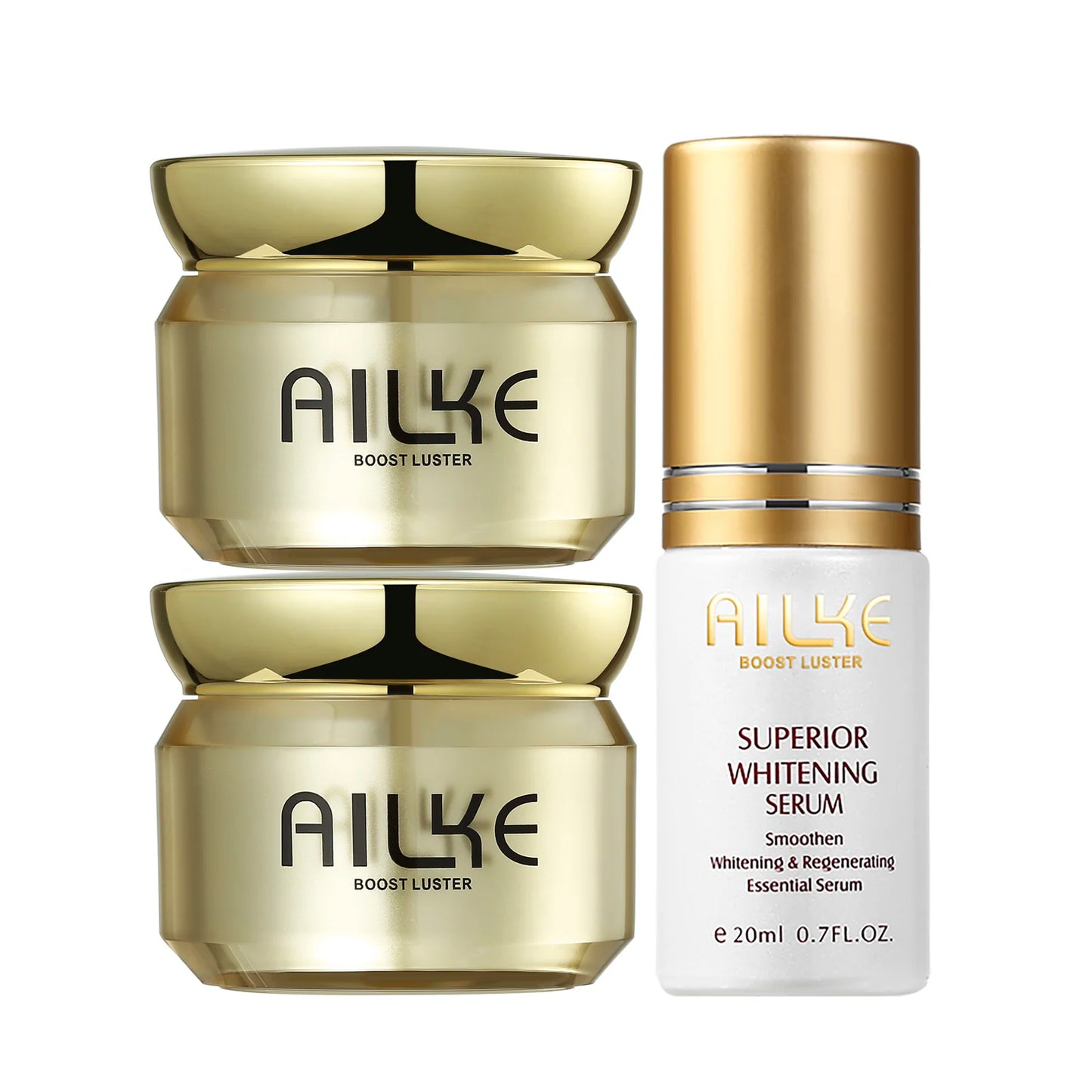 Ailke Whitening Day and Night Face Cream Deeply Cleans Skin Evens Skin Tone Removes Dark Spots Sun Spots and Wrinkles