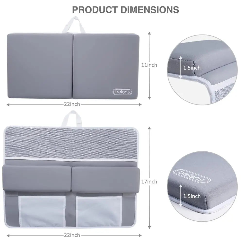 Thick Baby Bath Kneeler and Elbow Rest Pad Quick Dry Neoprene Non Slip Cushion Mat Storage Pockets Stress Free Bathing