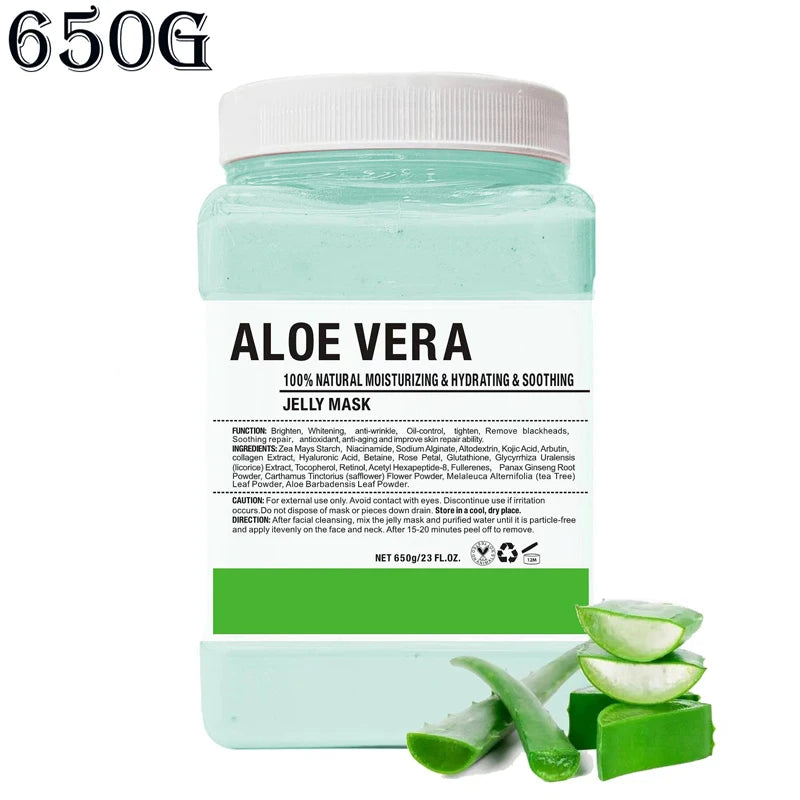 Spa Hydro Jelly Mask Powder with Hyaluronic Acid Rubber Petal Rose Peel Off Modeling Moisturizing Facial Mask for Dry Skin Care 650g
