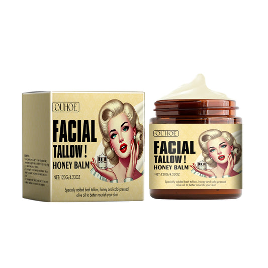 Facial Care Cream Moisturizing Tallow Honey Balm Deep Moisturizing Cream for Skin Elasticity