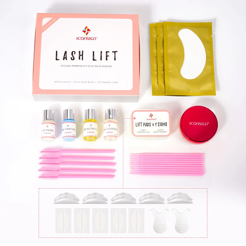 Iconsign Glue Balm Lash Lift Kit Eyelash Perming Enhancer Curling Eye Lash Lifting Makeup Tools for 30 to 45 Days