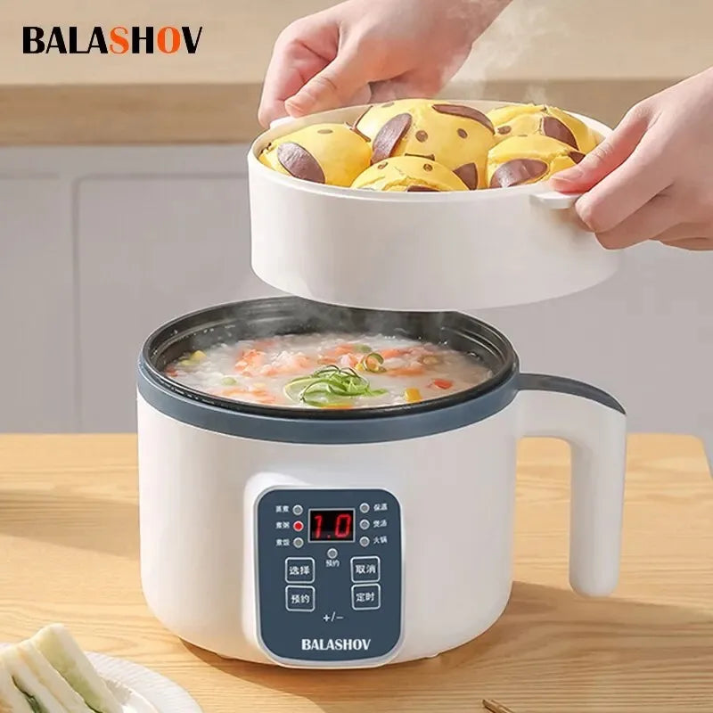 Electric Rice Cooker 110V 220V Multi Cooker Single Double Layer Mini Non Stick Smart Mechanical Hotpot for Kitchen and Home