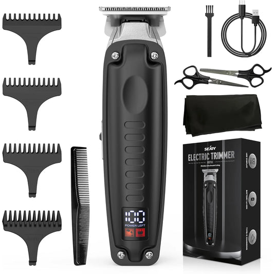 Sejoy Hair Clippers for Men and Kids Cordless Professional Hair Cutting Kit with LED Display