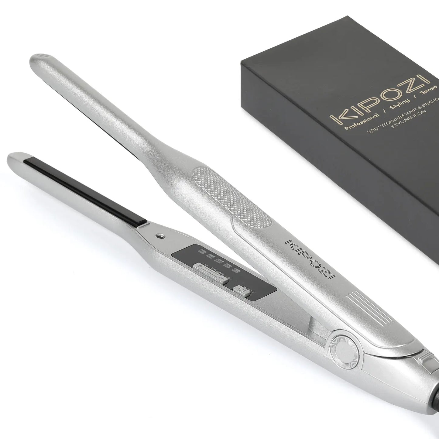 KIPOZI Titanium Small Hair Straightener Dual Voltage Flat Iron for Short Hair and Beard Styling