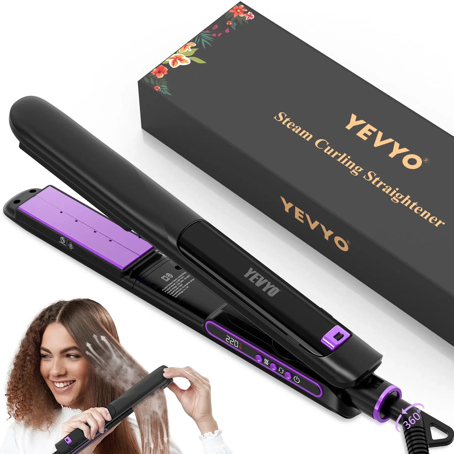 High Quality 2 In 1 Hair Straightener And Curler With 10 Seconds Rapid Heating Suitable For All Hair Types