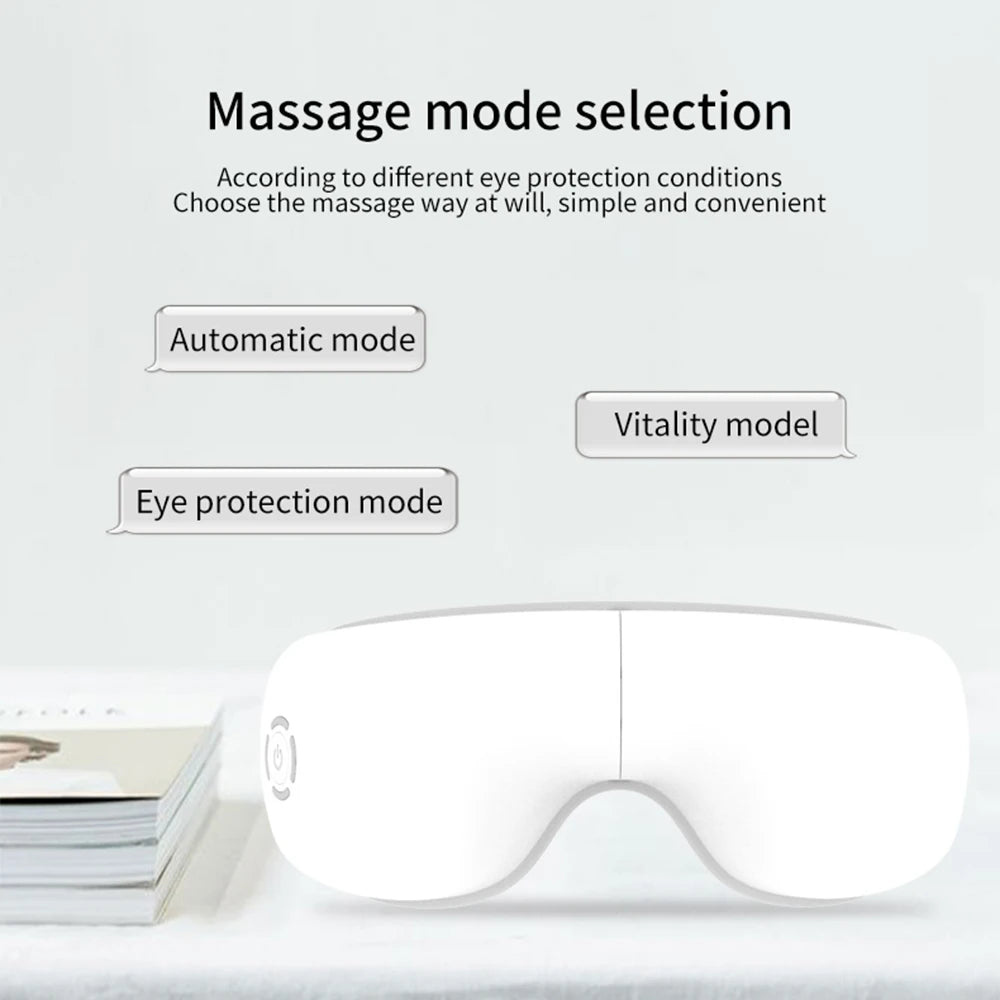 Eye Care Device for Eye Strain Relief and Dry Eye Improvement with Heat Eye Massager for Migraines Bluetooth Airbag Relaxation