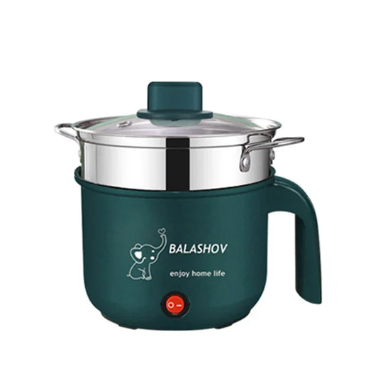 Mini Electric Cooker Non Stick Hot Pot Steamer Multifunctional Cooking Appliance for 1-2 People