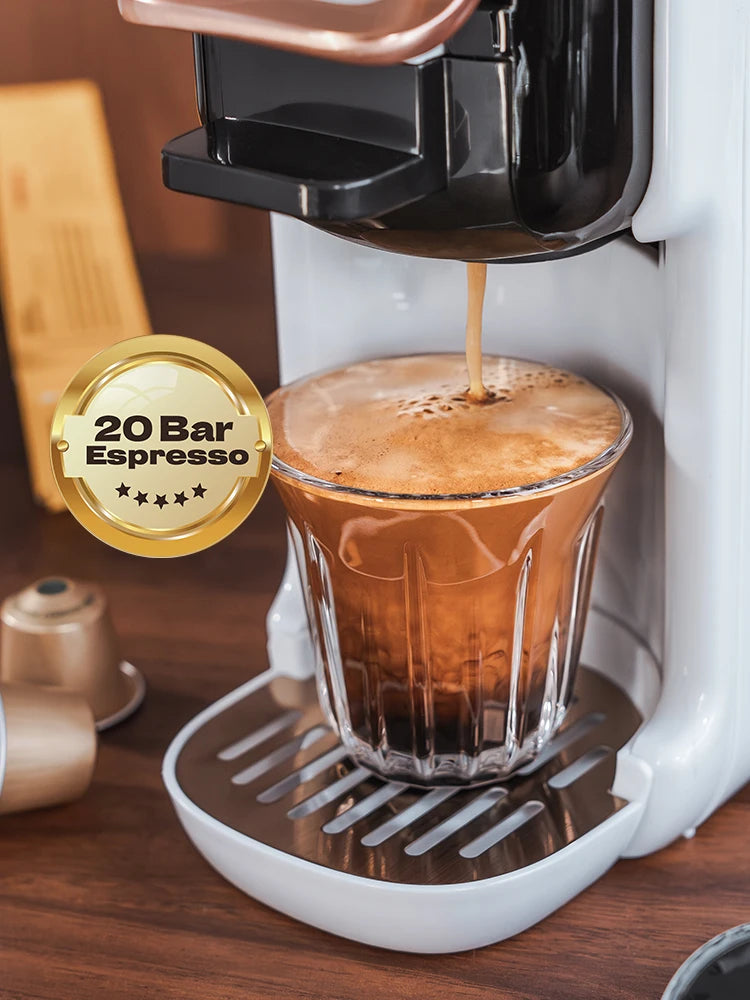 HiBREW Multiple Capsule Coffee Machine Hot Cold Dolce Gusto Milk Nespresso Capsule ESE Pod Ground Coffee Cafeteria 20Bar 5 in 1