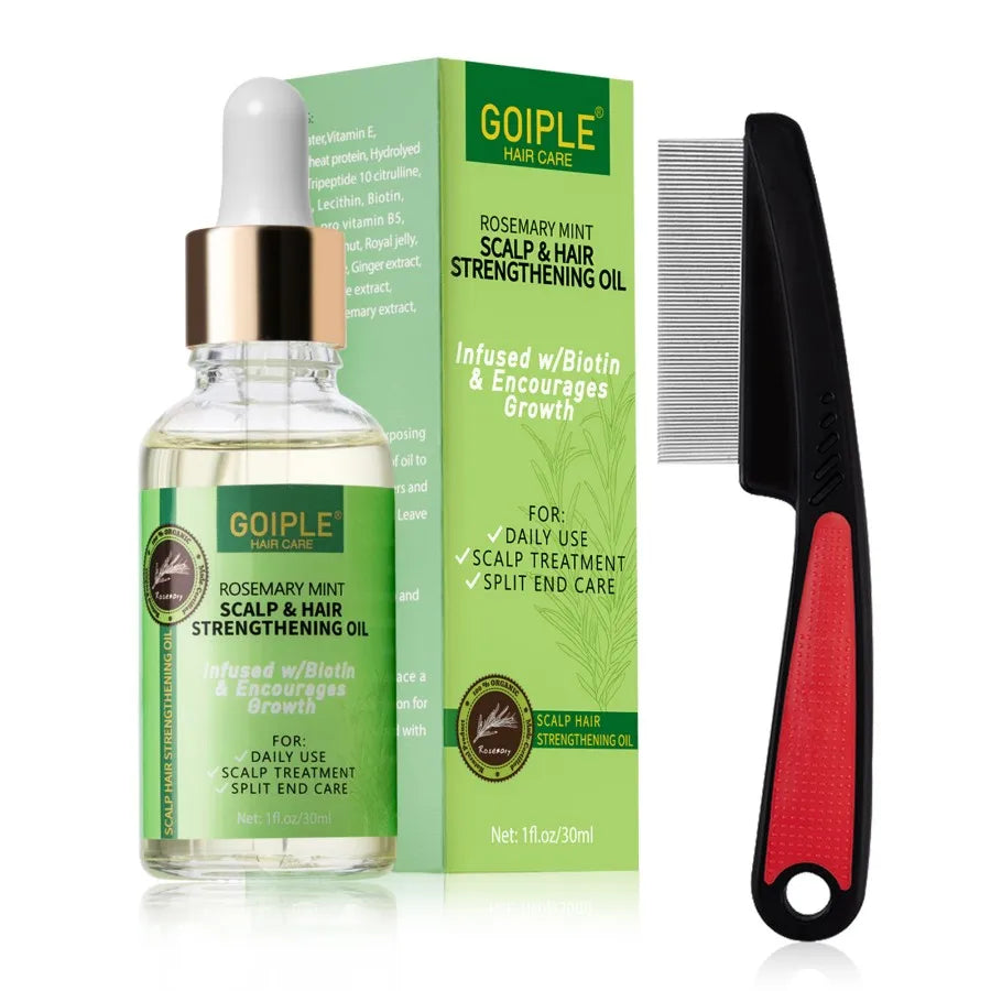 Thermal Protectant Spray Hair Growth Oil Heat Protector Serum Moisturizing Essence Conditioner Spray Detangler Comb Satin Bonnet