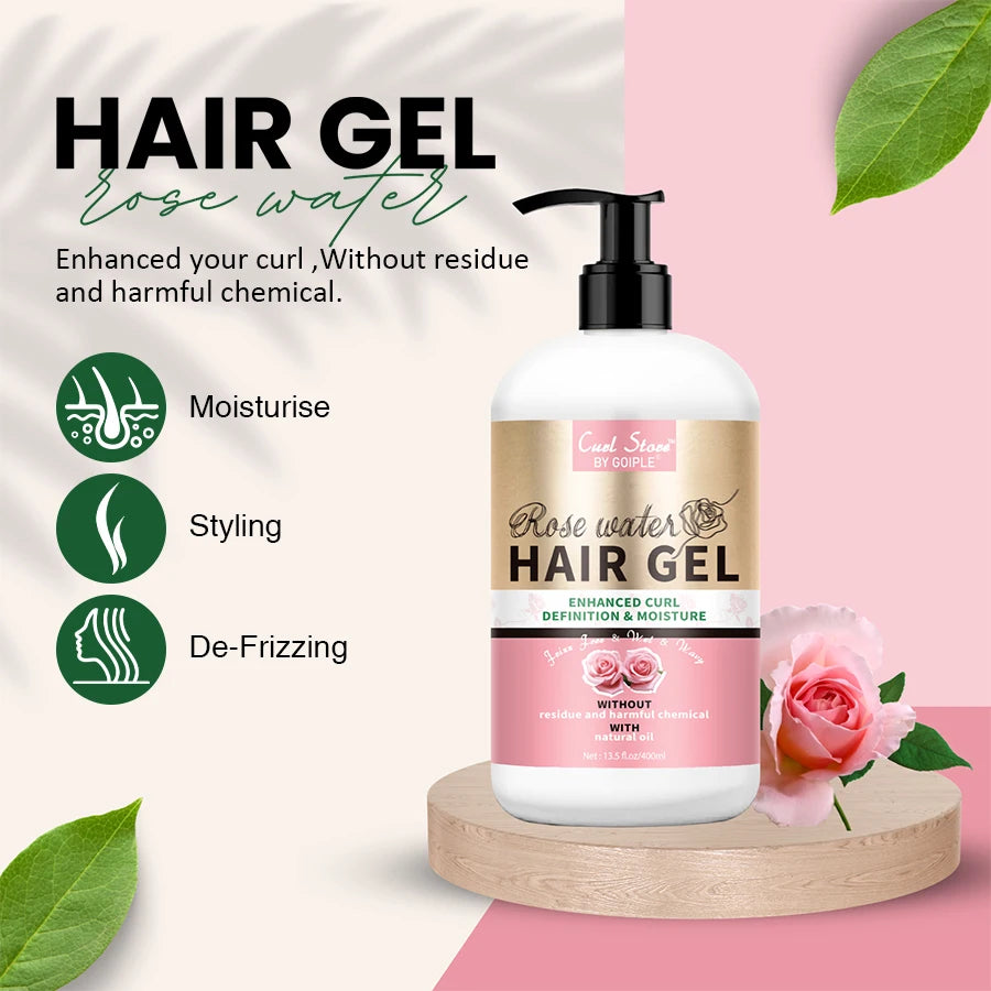 GOIPLE Natural Curl Defining Hair Gel for Wavy Curly Anti Frizz Nourishing Moisturizer Curls Enhancing Styling Cream Conditioner