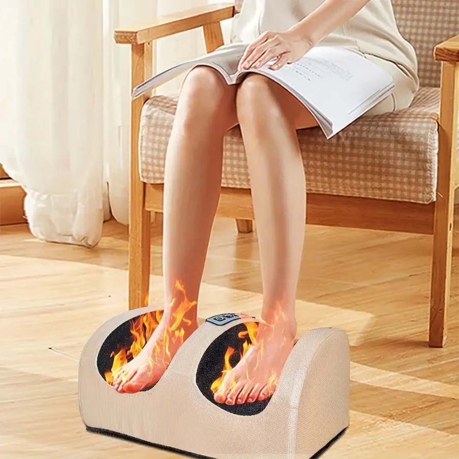 Foot Massage Machine Electric Heating Foot Kneading Leg Massager Home Relaxation Gift for Christmas and Valentine's Day