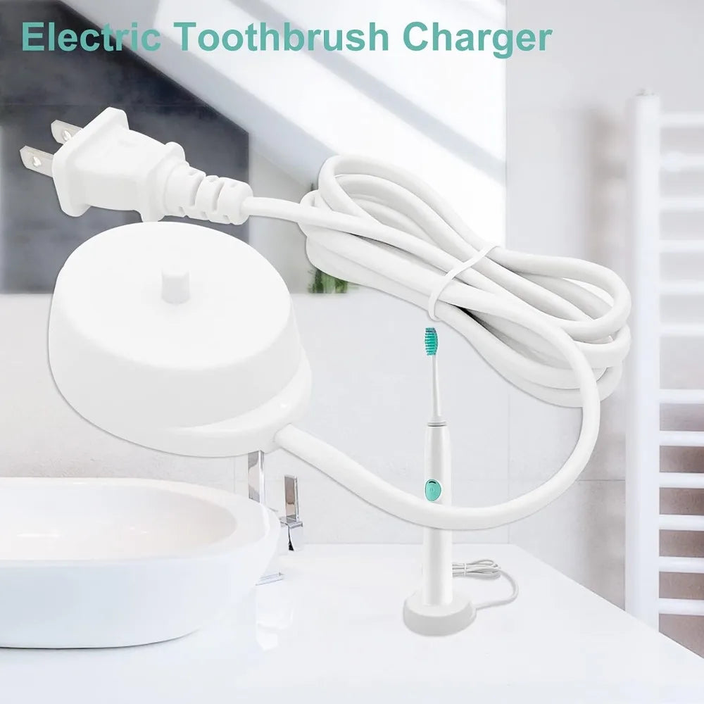 Electric Toothbrush Charger Base for Philips Sonicare HX6100 HX3000 HX6000 HX8000 IP67 Waterproof 3.6ft Cable Replacement Charger