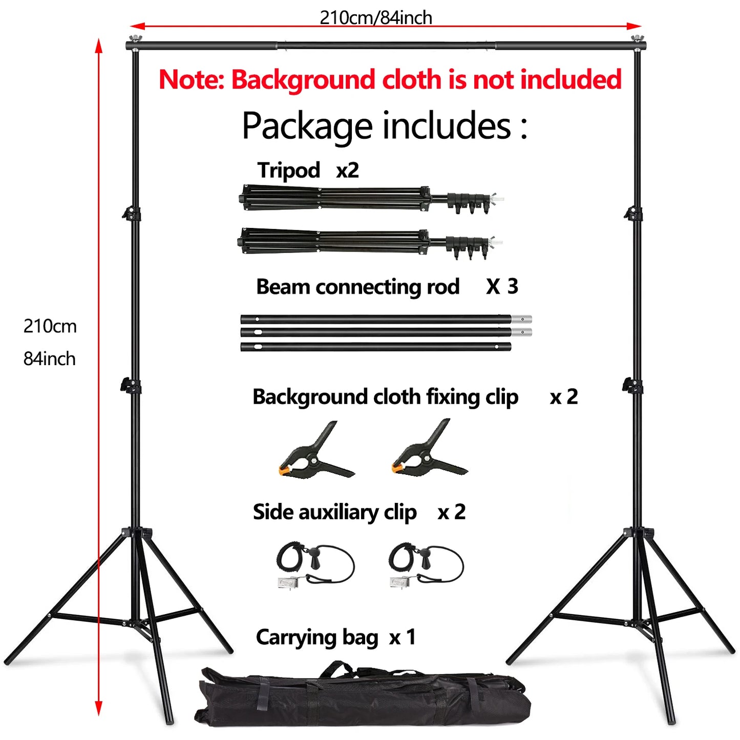 Backdrop Stand Photo Studio Kit Background Support