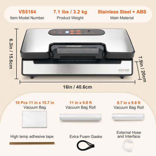 SucceBuy 90Kpa 130W Vacuum Sealer 30cm For Home Kitchen