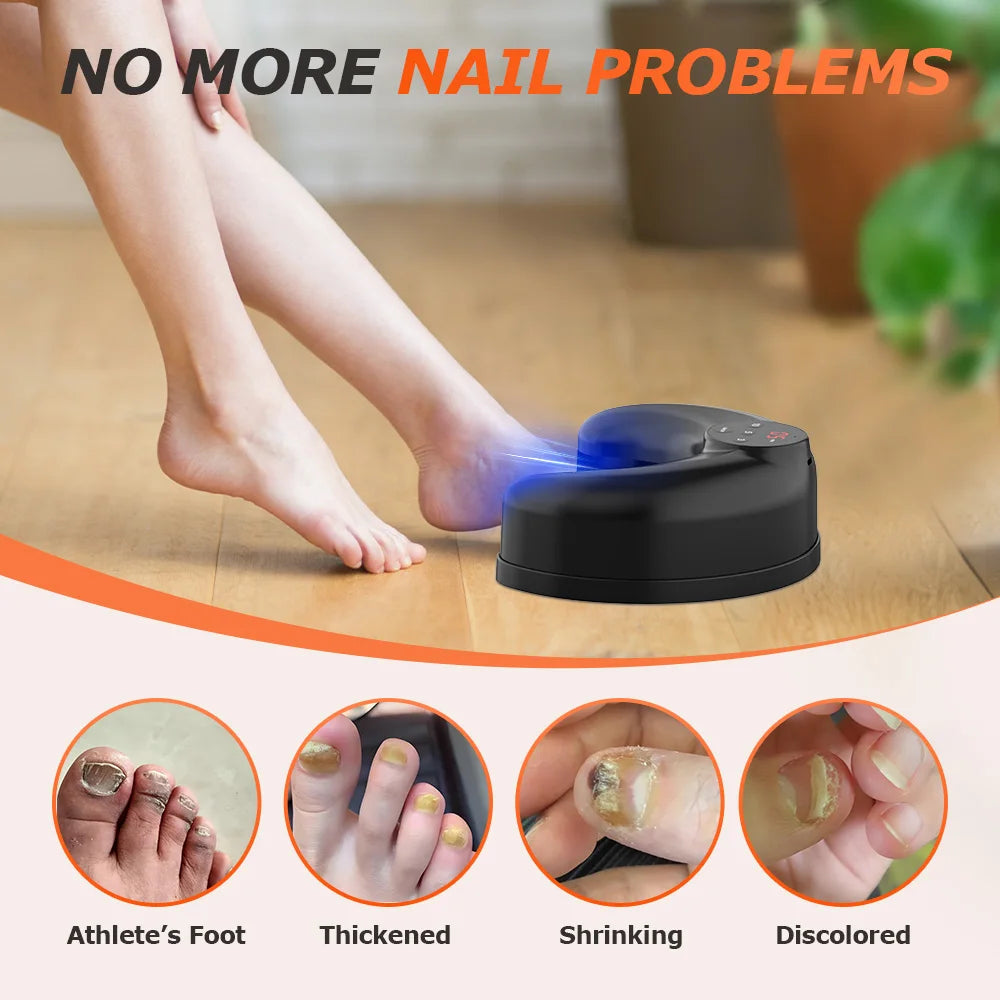 45W Nail Fungus Treatment LED Laser Device for Multiple Toenails USB Charge Infrared Light and Blue Light Nail Care