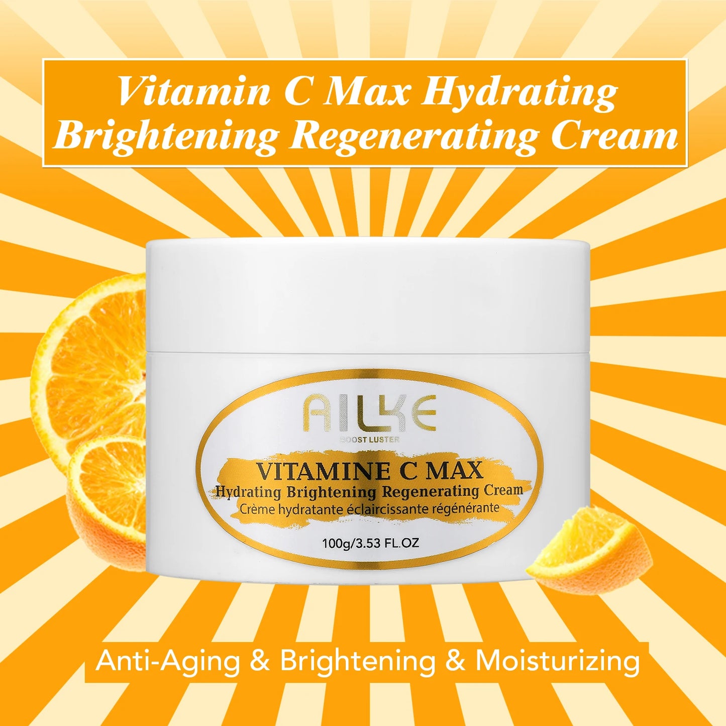 AILKE Vitamin C Skin Care Set Brightening Body Lotion Even Skin Tone Face Cream Whitening Serum Brightening Soap