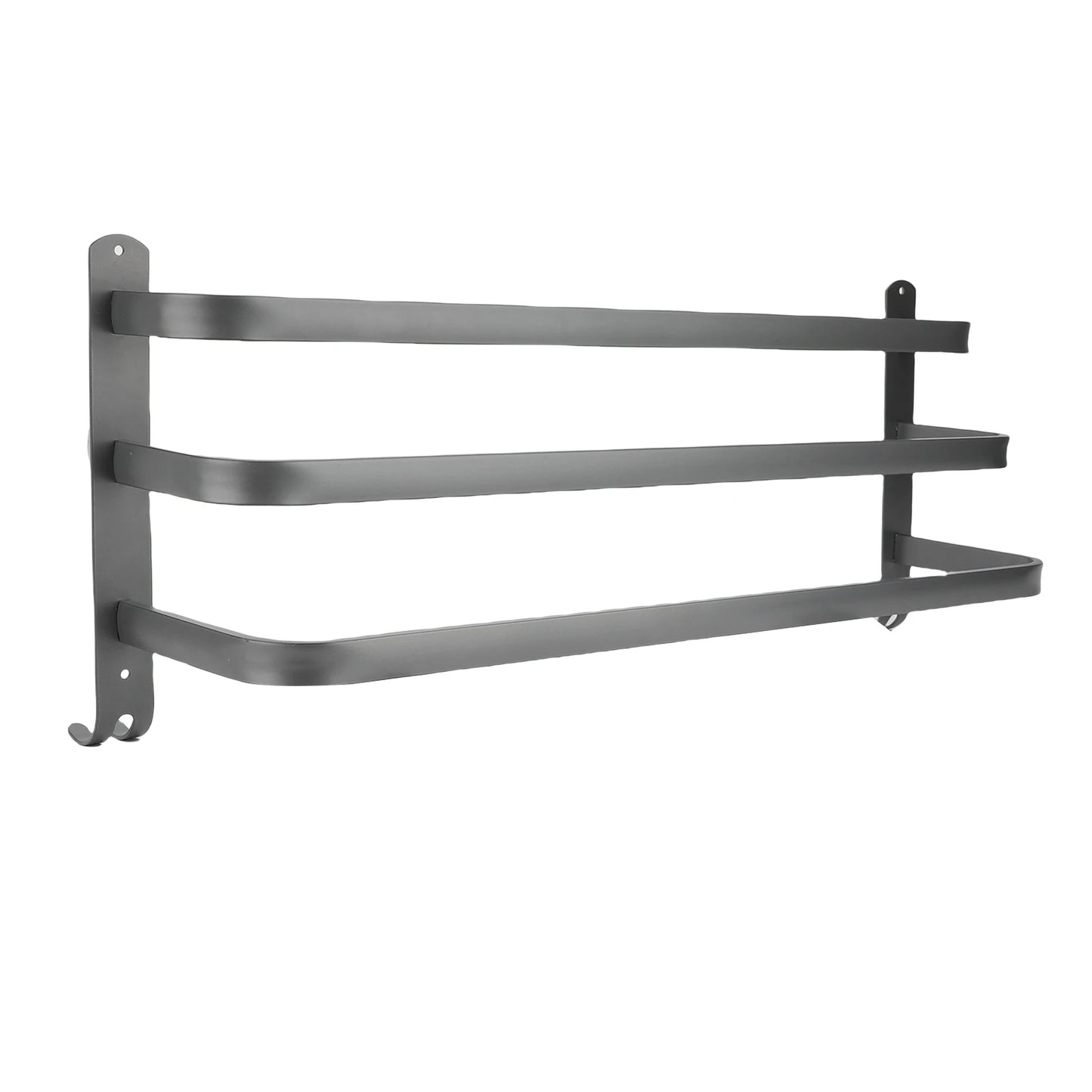 3 Tier Towel Rod 60CM Wall Mounted Towel Holder Space Saving Easy Installation for Bathroom