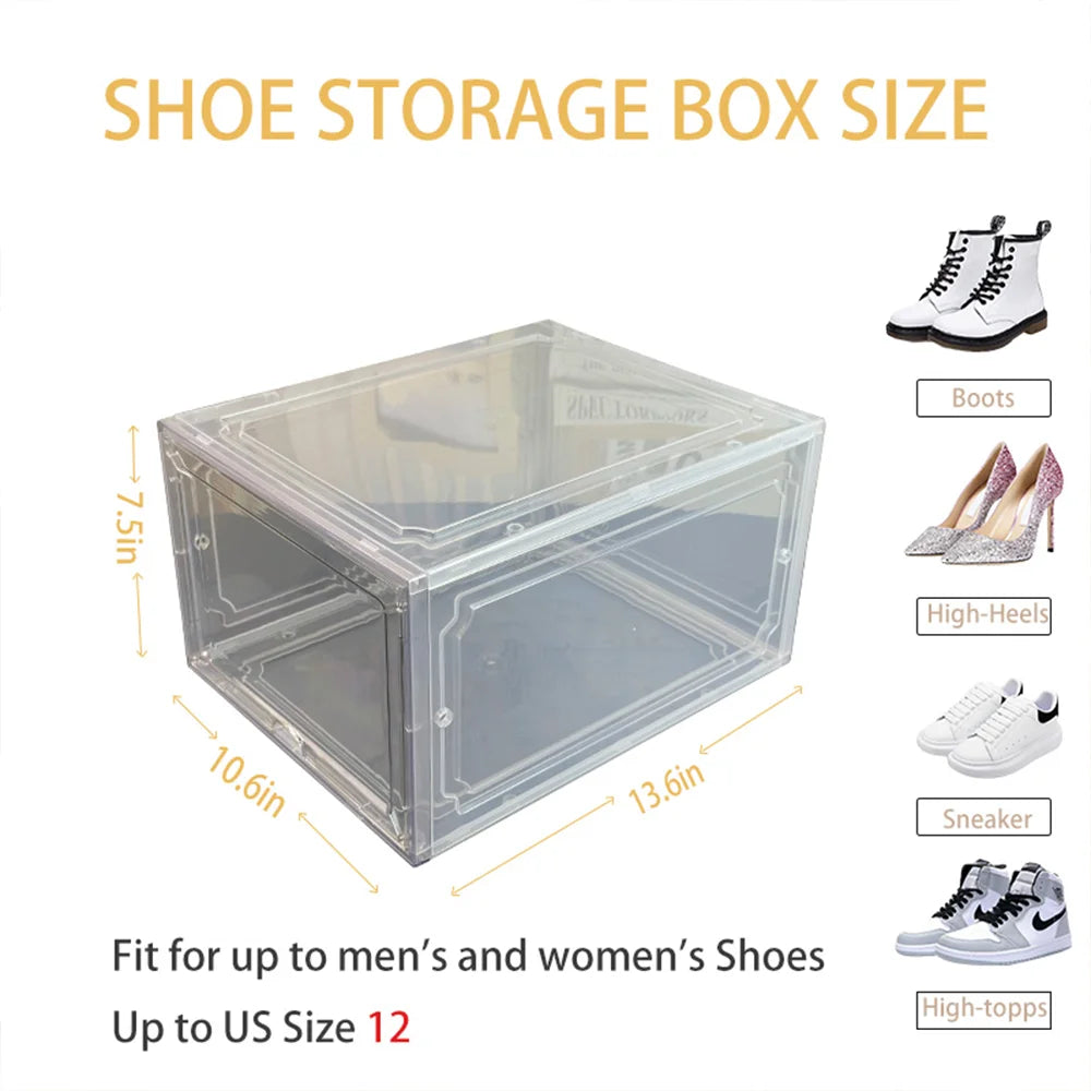 Shoe Storage Box 4 Pack Shoes Organizer Auto Opening White Shoe Shelf Home Furniture Cabinets for Living Room Shoe Rack Cabinet