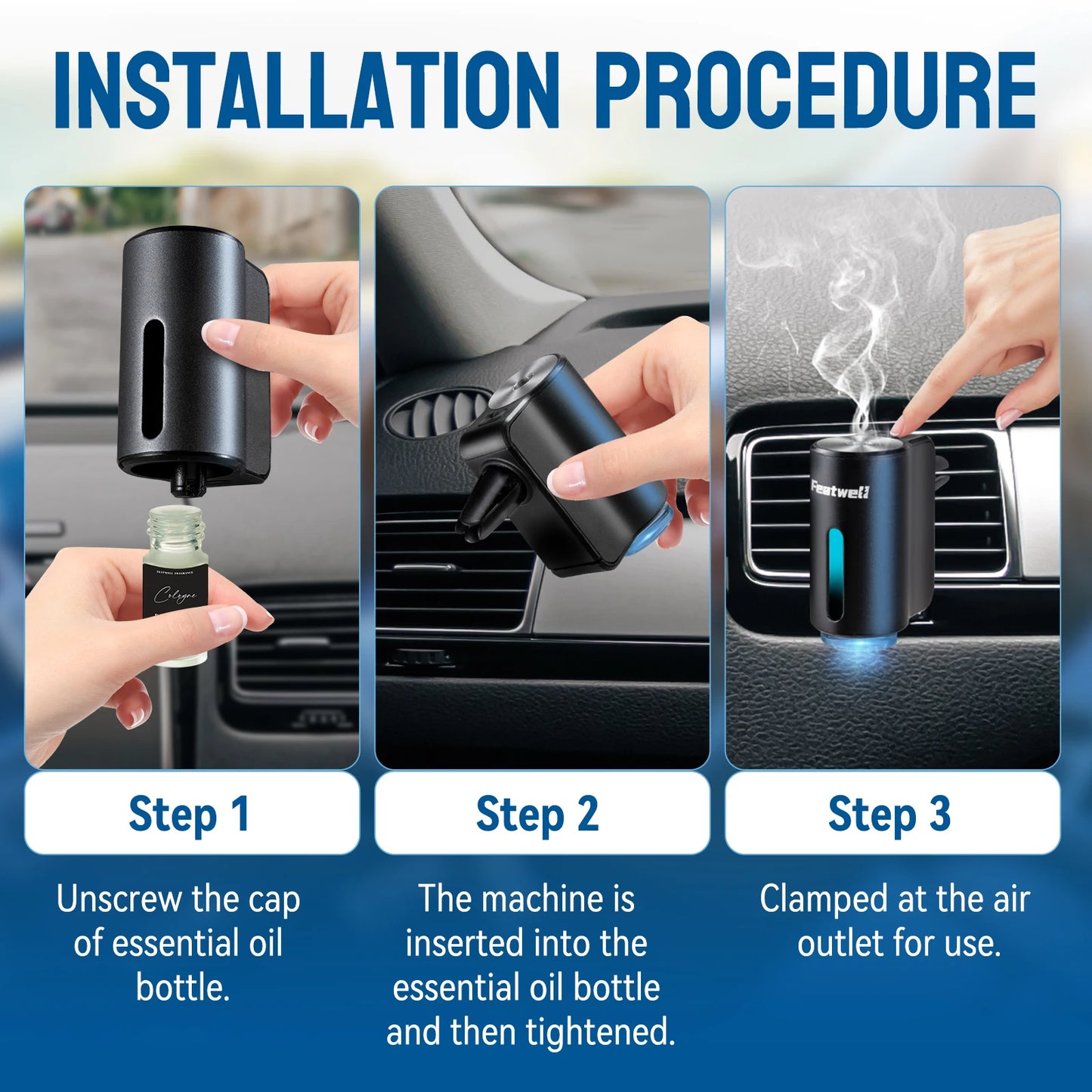 Smart Car Aromatherapy Diffuser Six Adjustable Humidifier