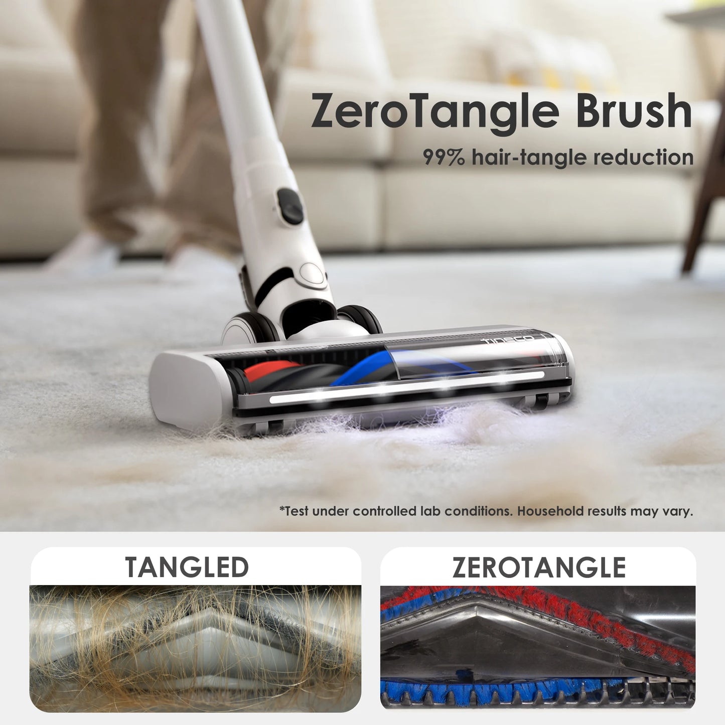 Tineco Pure One S15 ESS Smart Cordless Vacuum Cleaner Stick Vacuum Brush Deep Clean Hard Floor Carpets Pet Hair Clean LED Light