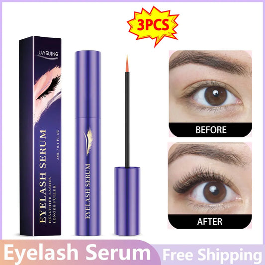3 Pieces Eyelash Serum Supplement Nutrition Long Thick Natural Curly Restore Damaged Lashes Lash Growth Serum