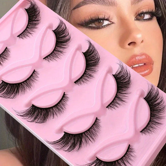 15 Pairs 3 Pack Cat Eye Lashes Long Wispy Strip Thick False Eyelashes