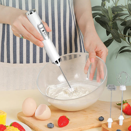 Egg Beater Handheld Kitchen Mini Electric Whisk USB Charging Wireless Coffee Milk Mixer