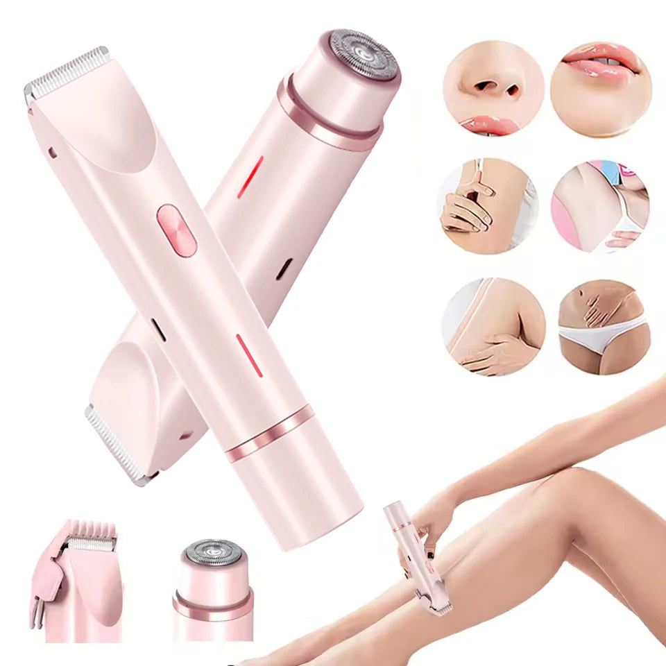 Women Electric Hair Removal Razor Portable Painless Epilator for Legs Bikini Underarms and Body Hair Trimming