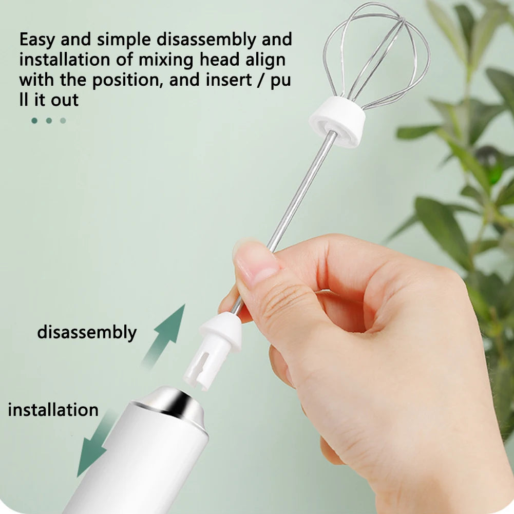 Egg Beater Handheld Kitchen Mini Electric Whisk USB Charging Wireless Coffee Milk Mixer