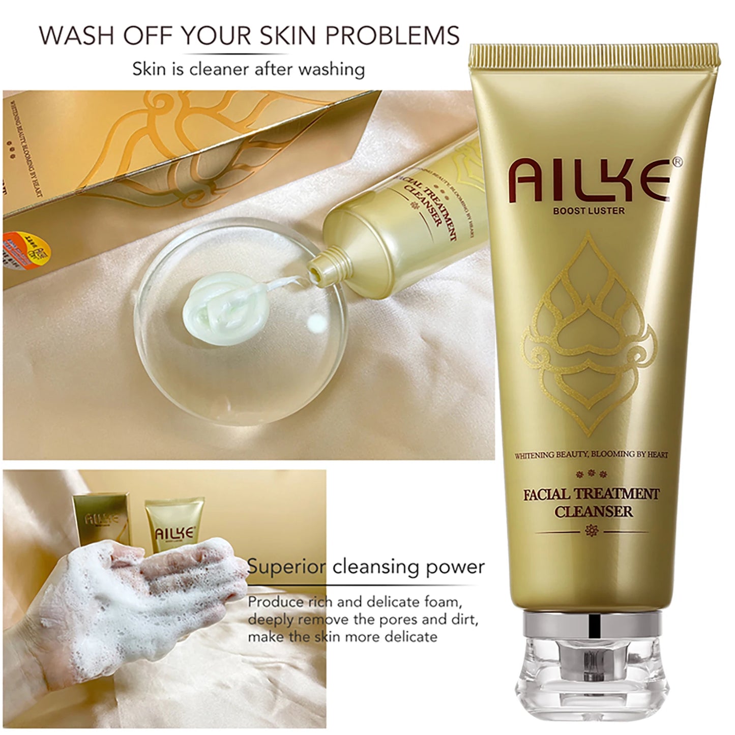 Ailke Whitening Day and Night Face Cream Deeply Cleans Skin Evens Skin Tone Removes Dark Spots Sun Spots and Wrinkles