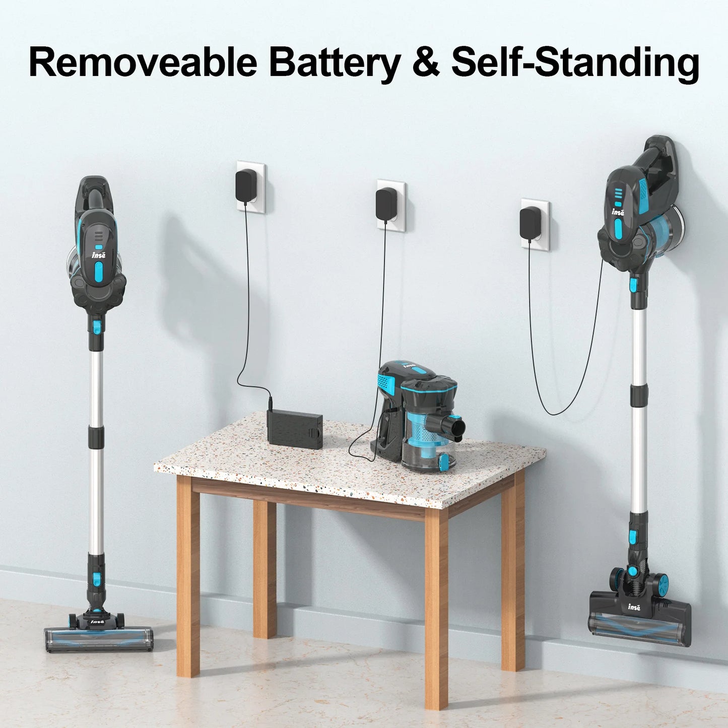 Inse V770 Cordless Vacuum Cleaner 20KPa Stick Vacuum Up to 40 Minute Runtime 6 in 1 Stick Vacuum for Hardwood Floor Pet Hair Home Car