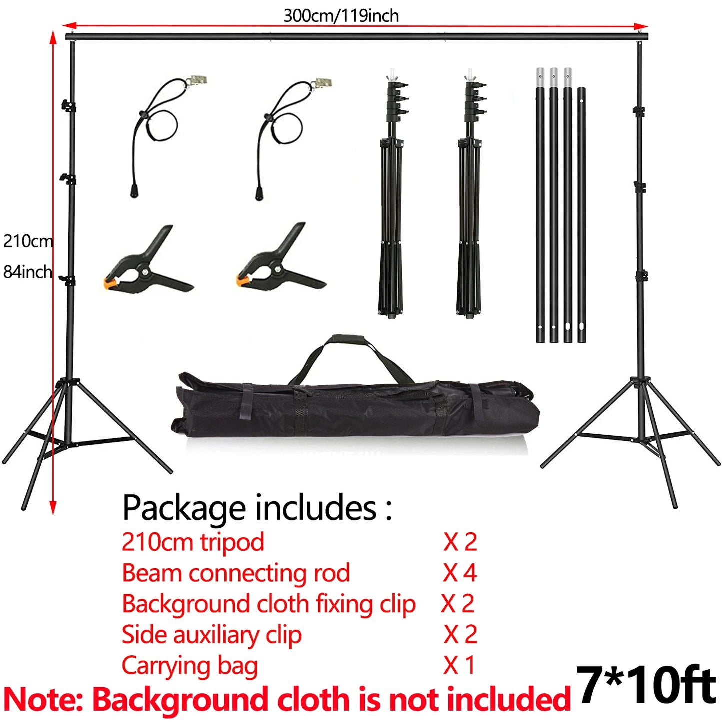 Backdrop Stand Photo Studio Kit Background Support