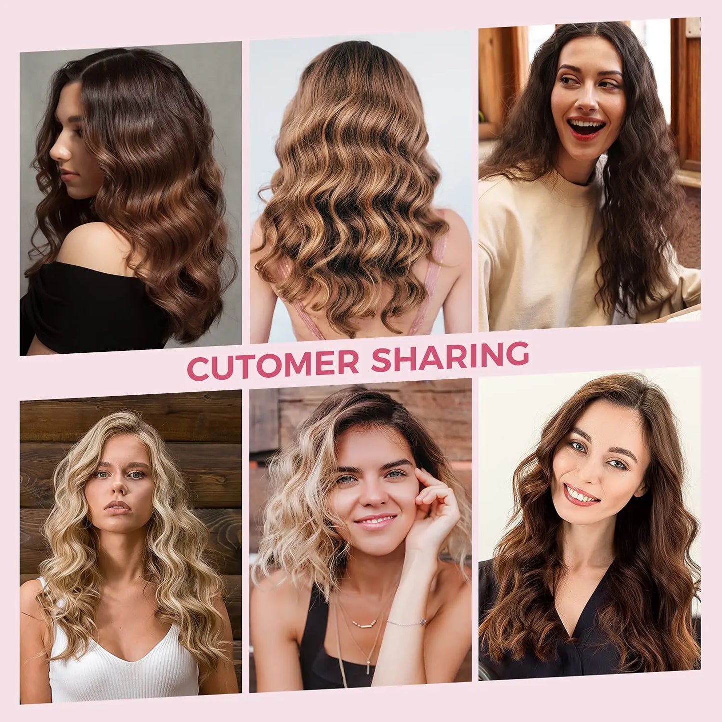 Wave Iron Beach Curling Hair Stick 2.54Cm PTC Heater Automatic Shut Off Easy Shape Adjustment Long Lasting Heating 300