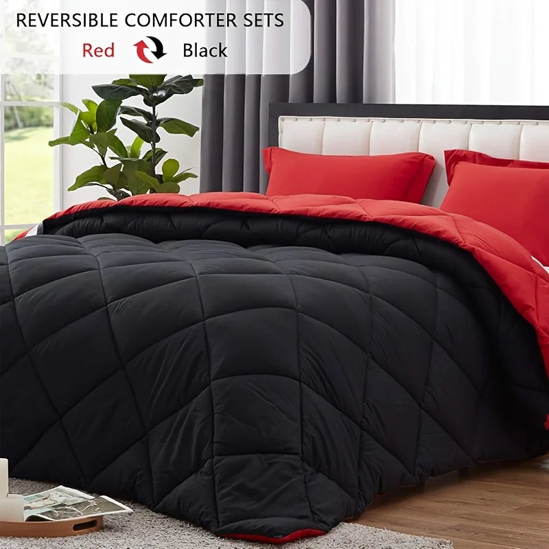Reversible Comforter Bedding Set Queen King All Seasons