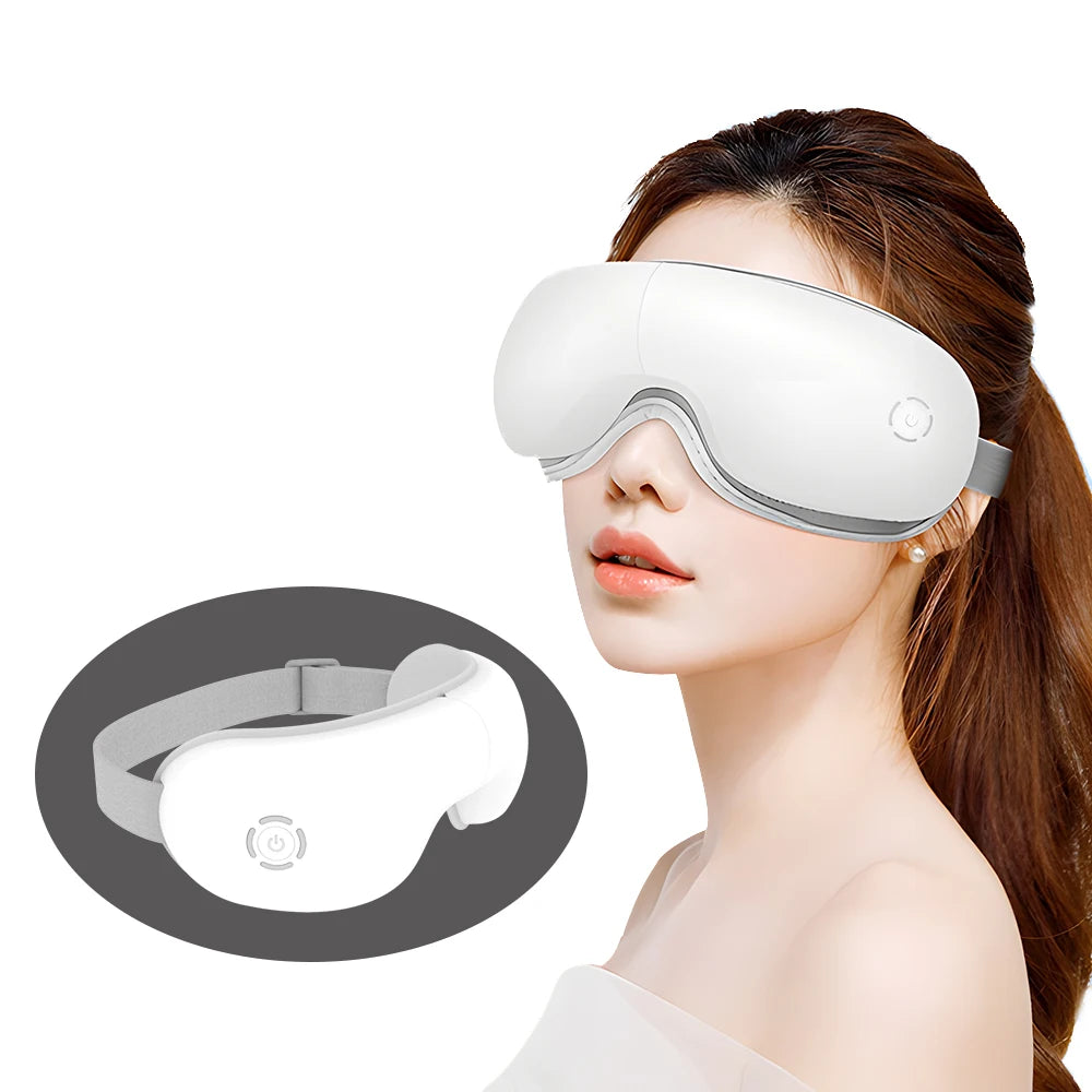 Eye Care Device for Eye Strain Relief and Dry Eye Improvement with Heat Eye Massager for Migraines Bluetooth Airbag Relaxation