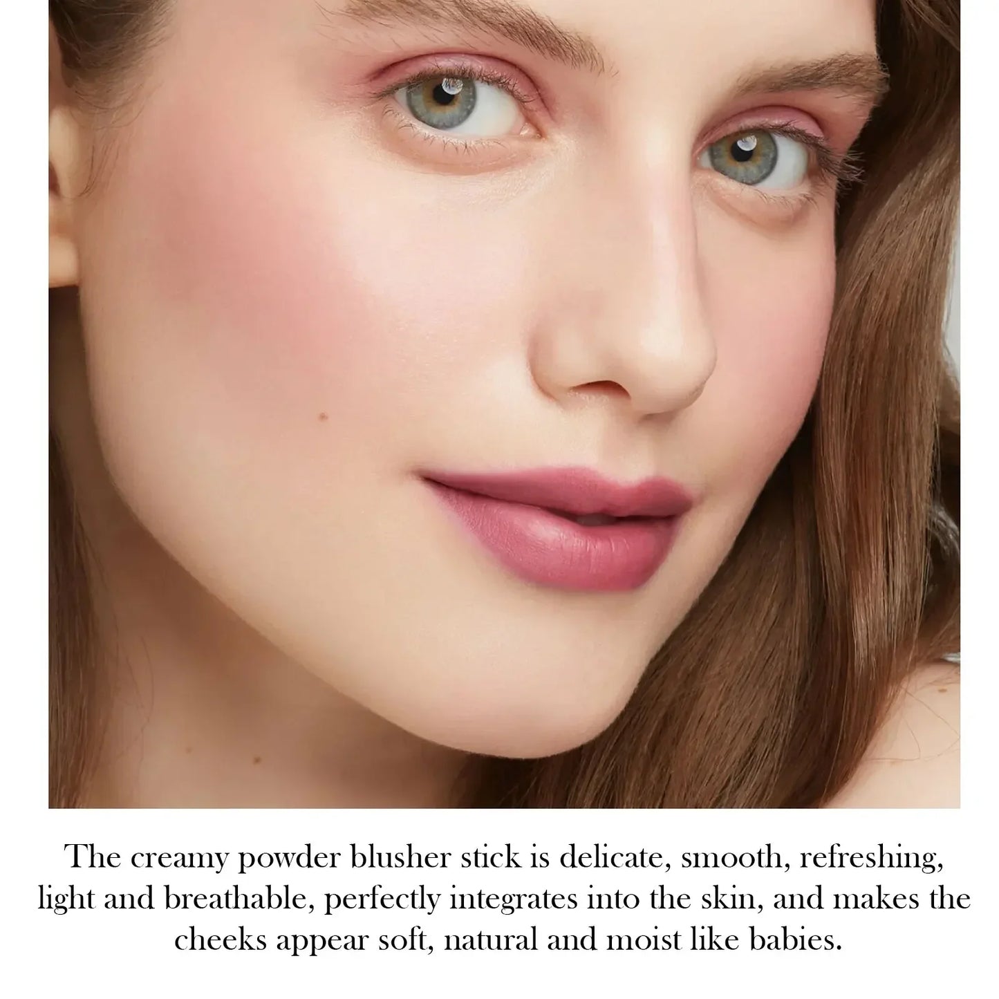 5PCS Pink Red 3in1 Tinted Blush Stick Makeup for Eyes Cheeks and Lips Monochromatic Multi Blush Stick Face Rouge Blusher