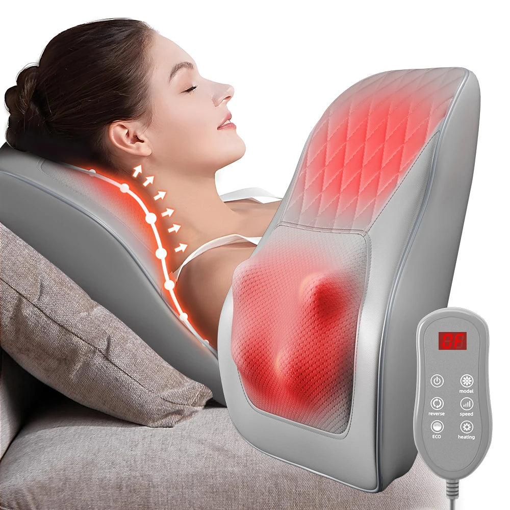 Neck Pillow Massager with 3 Speed Vibration and Heating Function