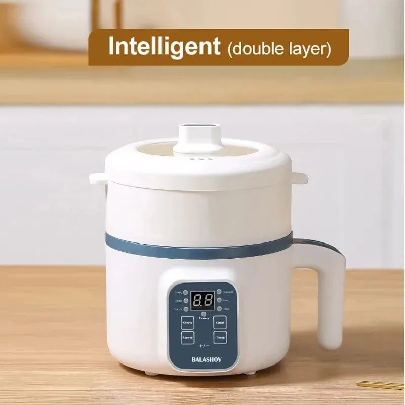 Electric Rice Cooker 110V 220V Multi Cooker Single Double Layer Mini Non Stick Smart Mechanical Hotpot for Kitchen and Home