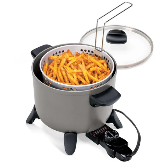 Presto Kitchen Kettle Multi Cooker Electric Deep Fryer with Non Stick Feature 500 Watts