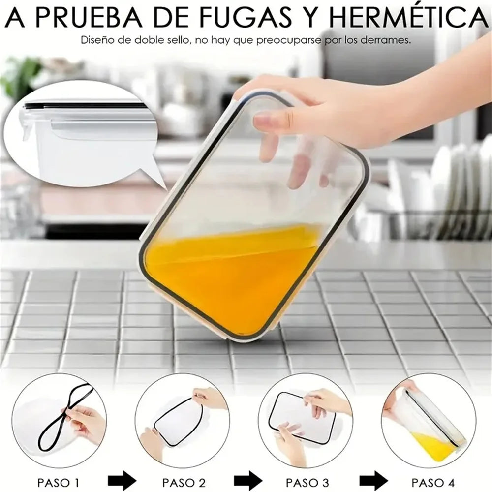 24pcs Kitchen Storage Container Set Dishwasher Safe Reusable Plastic Bins with Flip Lids for Fruits Vegetables and Meats