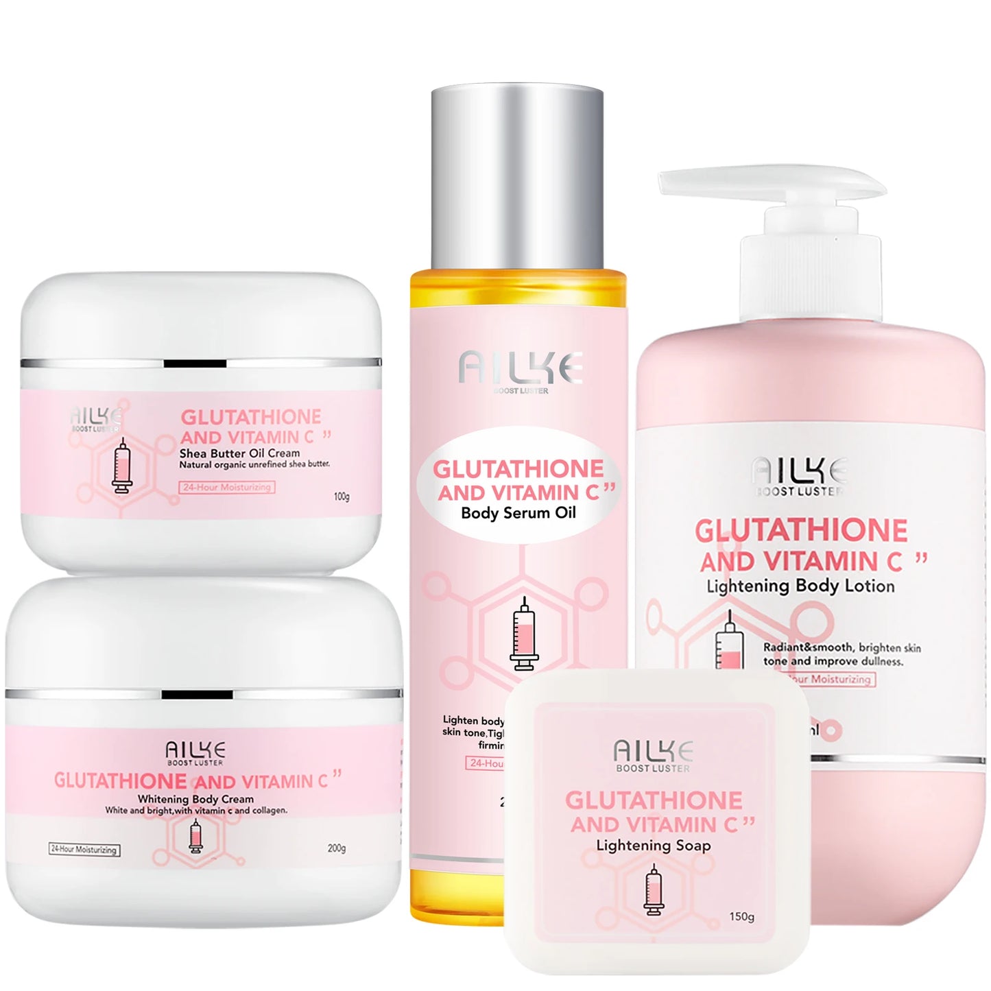 AILKE Whitening Skin Care Cream Lightening Lotion Remove Dark Spots with Glutathione and Shea Butter Moisturizing Body Cream