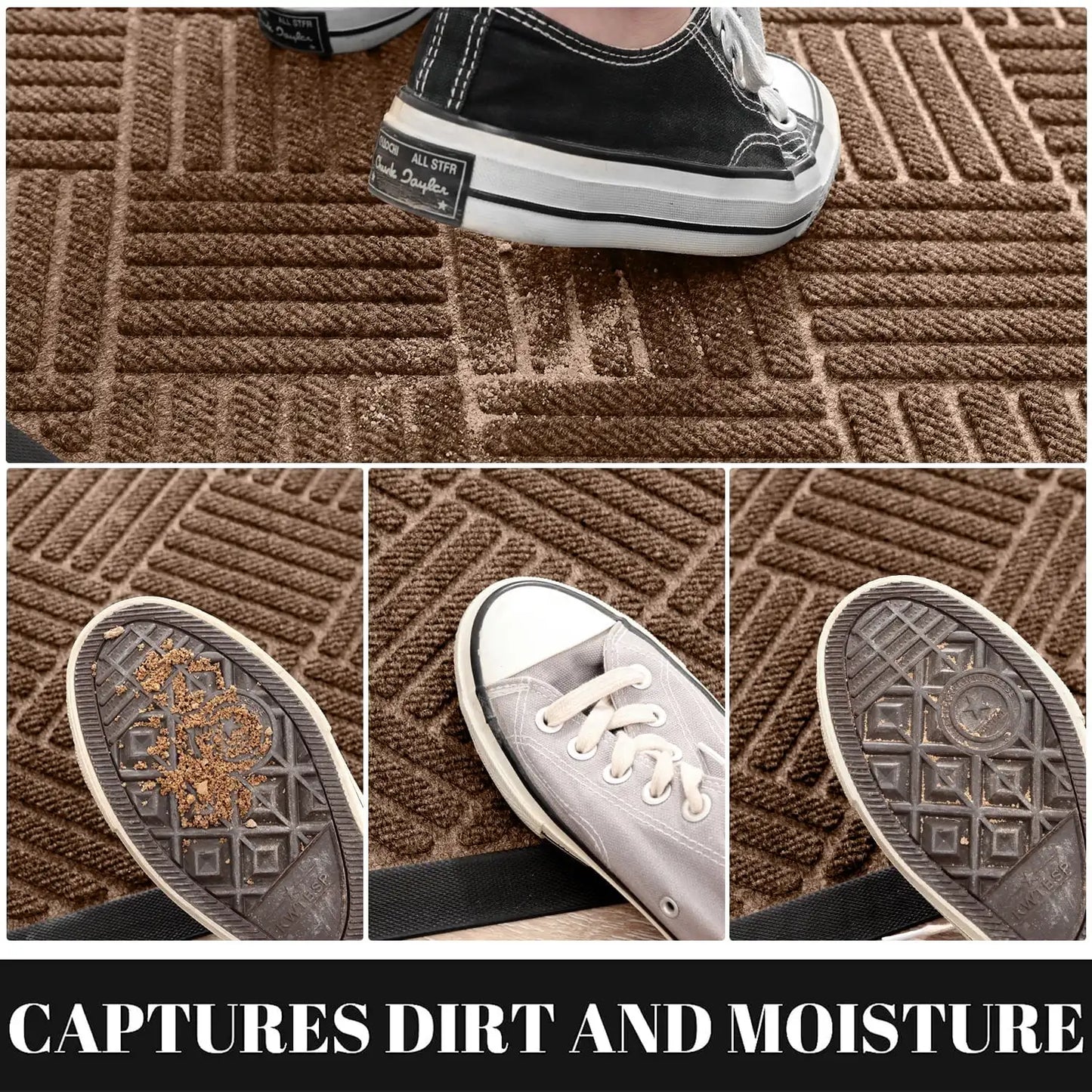 Front Door Mat Indoor Outdoor Rubber Backing Doormat