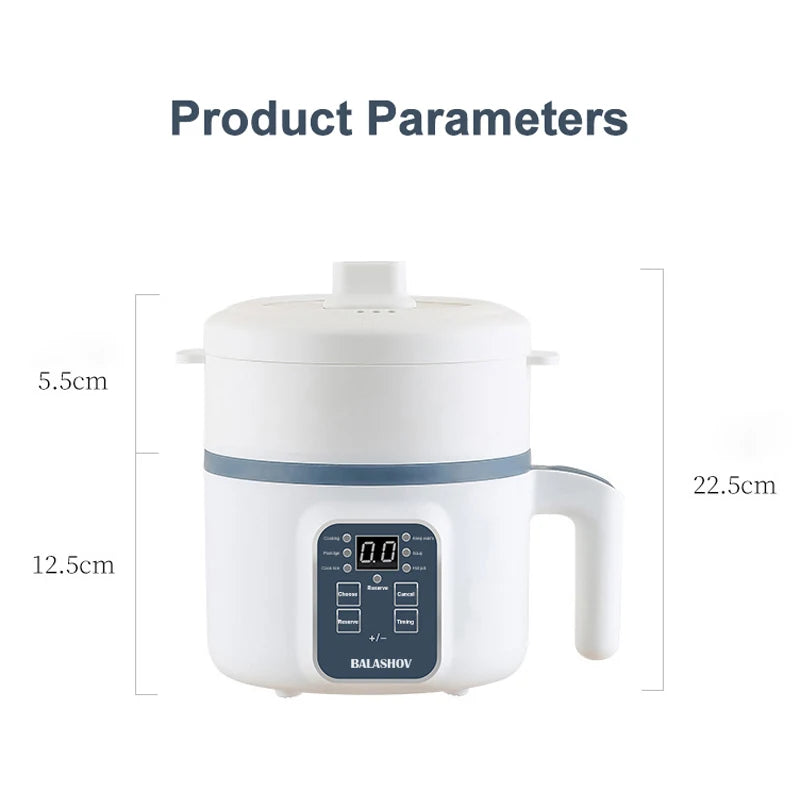 Electric Rice Cooker 110V 220V Multi Cooker Single Double Layer Mini Non Stick Smart Mechanical Hotpot for Kitchen and Home