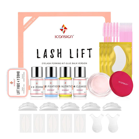 Iconsign Glue Balm Lash Lift Kit Eyelash Perming Enhancer Curling Eye Lash Lifting Makeup Tools for 30 to 45 Days